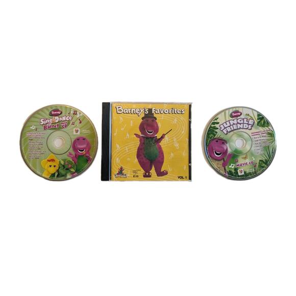Barney's Favorites CD Lot Jungle Friends Dance Purple Dinosaur Children's Music - Picture 1 of 6